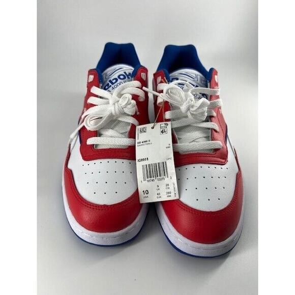 Reebok Unisex BB 4000 II Basketball Shoe White/Red/Vector Blue Size 10 - Picture 3 of 6